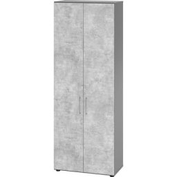 VERA-ZWO - Armoire de bureau, h x l x p 2156 x 800 x 420 mm, 5 tablettes, graphite / béton