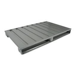 Heson Palette plate en acier, L x l 1200 x 1000 mm, force 1500 kg, gris souris, à partir de 10 pièces