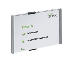 DURABLE Plaque de porte avec plaque acrylique, avec insert en carton, l x h 210 x 149 mm, lot de 3