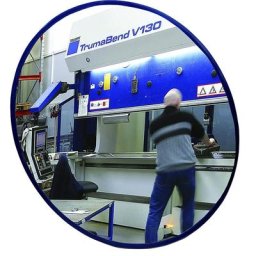 eurokraft pro Miroir rond avec support mural télescopique, pour montage fixe, Ø miroir 500 mm