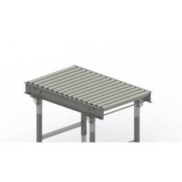 Gura Transporteur à rouleaux, cadre en acier et rouleaux en acier galvanisé, largeur voie 600 mm, entraxe des essieux 62,5 mm, longueur 1 m