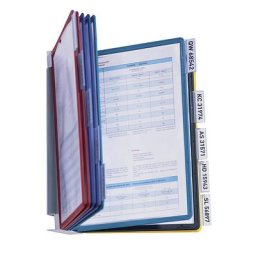 DURABLE Kit complet support mural, 10 pochettes transparentes A4, avec cavaliers