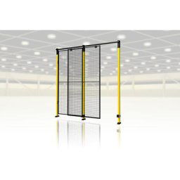 Axelent Cloison grillagée pour la protection des machines X-GUARD, kit de porte (sans élément de porte, supports et verrouillage), porte coulissante, porte simple, largeur max. 1000 mm