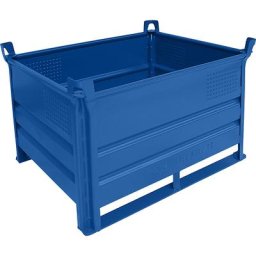 Heson Caisse-palette sur semelles, L x l 1000 x 800 mm, charge max. 500 kg, bleu, 5 pièces et +