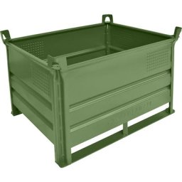 Heson Caisse-palette sur semelles, L x l 1000 x 800 mm, charge max. 500 kg, vert, 10 pièces et +