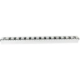 Rail à galets cylindriques, à intervalles de 78 mm, Ø 50 mm, acier, longueur 1,2 m