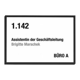 Plaque de porte MADRID Black Line™, format A5 horizontal, l x h 212,5 x 150,5 mm, noir