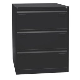 BISLEY Classeur pour dossiers suspendus LIGHT, à 2 rangées, 3 tiroirs, format A4, noir