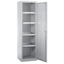 Armoire de sécurité sans perforations dans les portes, h x l x p 1800 x 500 x 500 mm, 4 tablettes de rétention, gris clair / gris clair