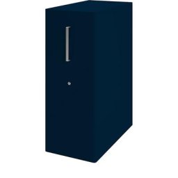 BISLEY Meuble de rangement Tower™ 4, avec plateau de finition, version droitière, 3 tablettes, prusse