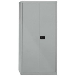 BISLEY Armoire à portes battantes UNIVERSAL, h x l x p 1950 x 914 x 400 mm, 4 tablettes, 5 hauteurs de classeurs, argent