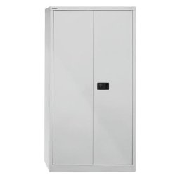 BISLEY Armoire à portes battantes UNIVERSAL, h x l x p 1806 x 914 x 400 mm, 3 tablettes, 4 hauteurs de classeurs, gris clair
