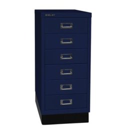 BISLEY MultiDrawer™ série 29, avec socle, format A4, 6 tiroirs, bleu oxford