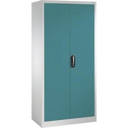 C+P Armoire universelle ACURADO, l x p 930 x 500 mm, gris clair / bleu d'eau