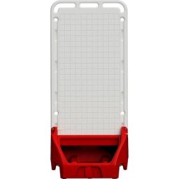 Poste de service mobile SAFETY POINT, sans couvercle, pour produits de sécurité/protection, rouge
