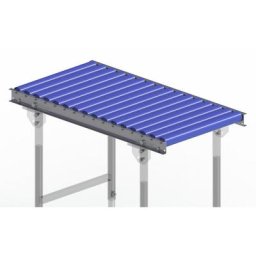 Gura Transporteur à rouleaux pour charges légères, cadre en acier et rouleaux en plastique, largeur voie 500 mm, entraxe 62,5 mm, longueur 1 m