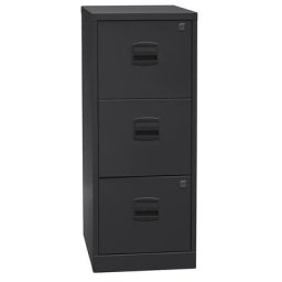 BISLEY Classeur pour dossiers suspendus PFA, 3 tiroirs, noir