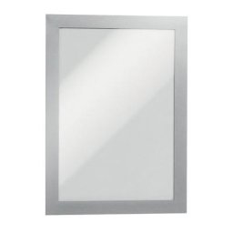 DURABLE Cadre info DURAFRAME®, autocollant, magnétique, format A5, cadre argenté, lot de 20
