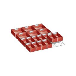 LISTA Kit de compartimentation pour tiroirs, godets, 18 éléments, pour hauteur façade 50 mm