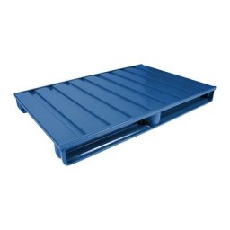 Heson Palette plate en acier, L x l 1000 x 800 mm, force 2000 kg, bleu gentiane