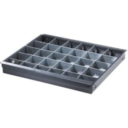 Kit de compartimentation pour tiroirs, pour hauteur tiroirs 65 mm, kit: 5 séparations longitudinales et 4 transversales