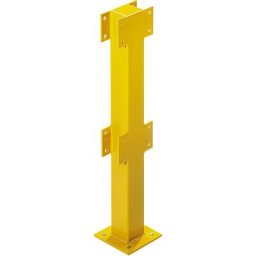 Potelet pour rambarde de sécurité, pour l'extérieur, hauteur 1000 mm pour 2 barres, potelet central