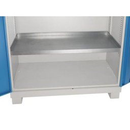 eurokraft pro Tablette de rétention galvanisée, h x l x p 48 x 1167 x 550 mm, charge max. 80 kg