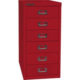 BISLEY MultiDrawer™ série 29, format A4, 6 tiroirs, rouge cardinal