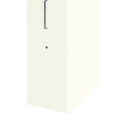 BISLEY Meuble de rangement Tower™ 4, avec plateau de finition, version droitière, 3 tablettes, blanc pur