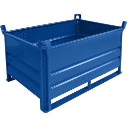 Heson Caisse-palette sur semelles, L x l 1200 x 800 mm, charge max. 500 kg, bleu, 1 pièce et +