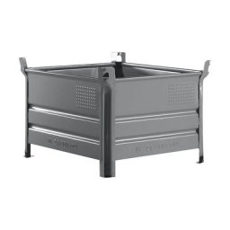 Heson Caisse-palette sur semelles, L x l 1000 x 800 mm, charge max. 2000 kg, gris, 5 pièces et +