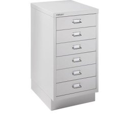 BISLEY MultiDrawer™ série 39, avec socle, format A3, 6 tiroirs, gris clair