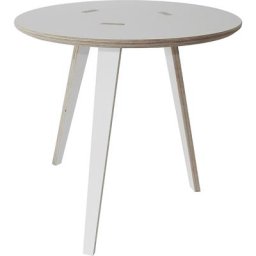 Tojo Table basse RUND, multiplis de bouleau plastifié blanc, h x Ø 450 x 450 mm