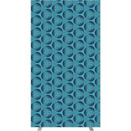 Cloison easyScreen, avec motif photo, modèle mosaïque bleue, largeur 940 mm