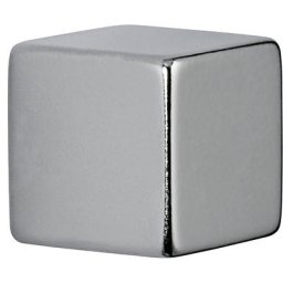 MAUL Plot magnétique en forme de dé, en néodyme, nickelé, force d'adhérence 20 kg, lot de 4