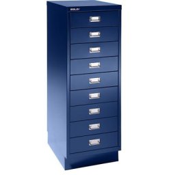 BISLEY MultiDrawer™ série 39, avec socle, format A3, 9 tiroirs, bleu oxford