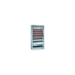 LISTA Armoire à rideaux CNC, 7 niveaux, 40 supports HSK 63 A+C+E/80 B+D, gris clair RAL 7035