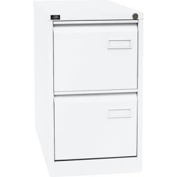 BISLEY Classeur pour dossiers suspendus LIGHT, à 1 rangée, 2 tiroirs, format A4, blanc trafic