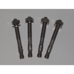Kit de montage pour poteau de protection, 4 vis avec chevilles spéciales, inox