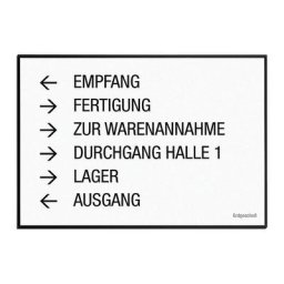 Panneau indicateur MADRID Black Line™, format A3 horizontal, h x l 299,5 x 422,5 mm, noir