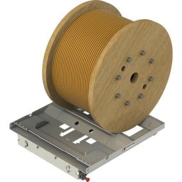 Plate-forme d'installation pour enrouleurs de câble, pour gerbeur, avec verrouillage