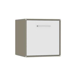 mauser Caisson suspendu, 1 casier bar, largeur 385 mm, gris beige / blanc pur