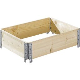 Rehausse en bois pliable en diagonale, avec 4 charnières, hauteur utile 200 mm, pour palette 1200 x 1000 mm
