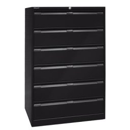 BISLEY Armoire à fiches, trois rangées, format A5, 6 tiroirs, noir