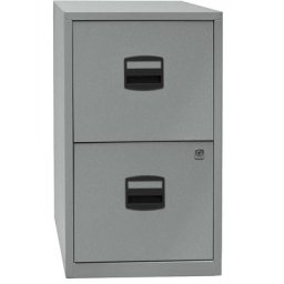 BISLEY Classeur pour dossiers suspendus PFA, 2 tiroirs, argent