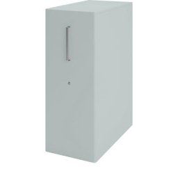 BISLEY Meuble de rangement Tower™ 4, avec plateau de finition, version droitière, 3 tablettes, argent