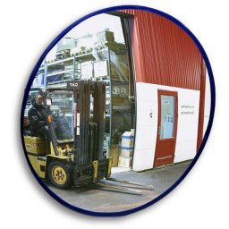 eurokraft pro Miroir rond avec support mural télescopique, pour montage fixe, Ø miroir 600 mm
