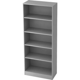 FINO - Rayonnage de bureau, 4 tablettes, gris clair