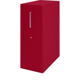 BISLEY Meuble de rangement Tower™ 4, avec plateau de finition, version droitière, 4 tablettes, rouge cardinal
