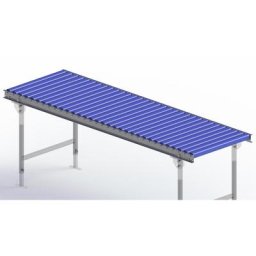 Gura Transporteur à rouleaux pour charges légères, cadre en acier et rouleaux en plastique, largeur voie 600 mm, entraxe 62,5 mm, longueur 2,0 m